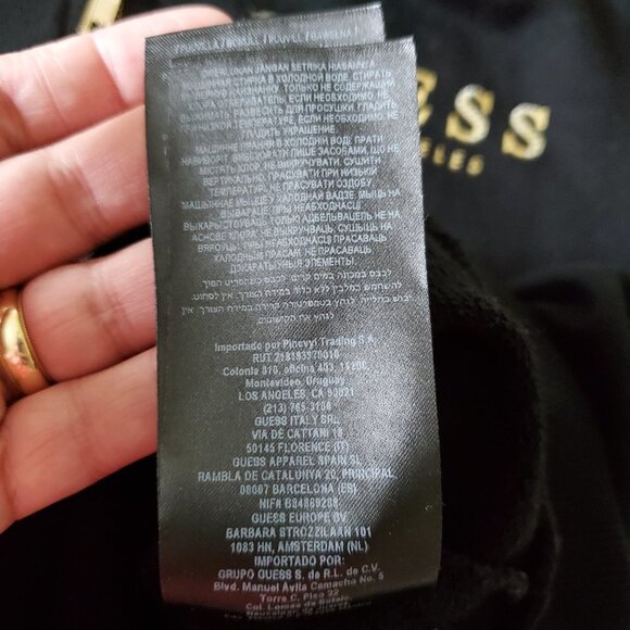 Retro Guess Los Angeles Zip Up Hoodie Sweatshirt with Gold Lettering - Picture 10 of 13